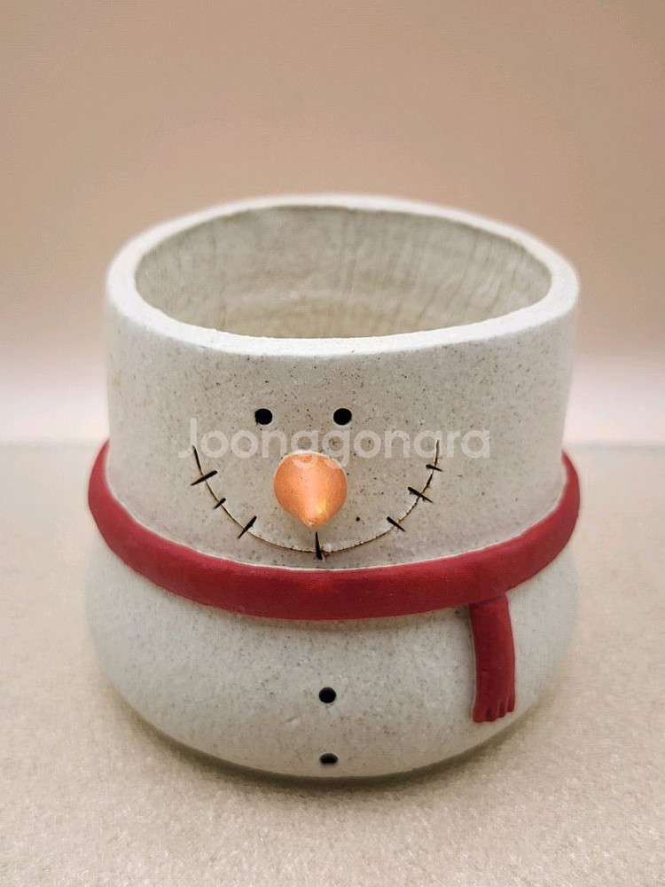 서우포터리 토분 눈사람팟 미사용--0