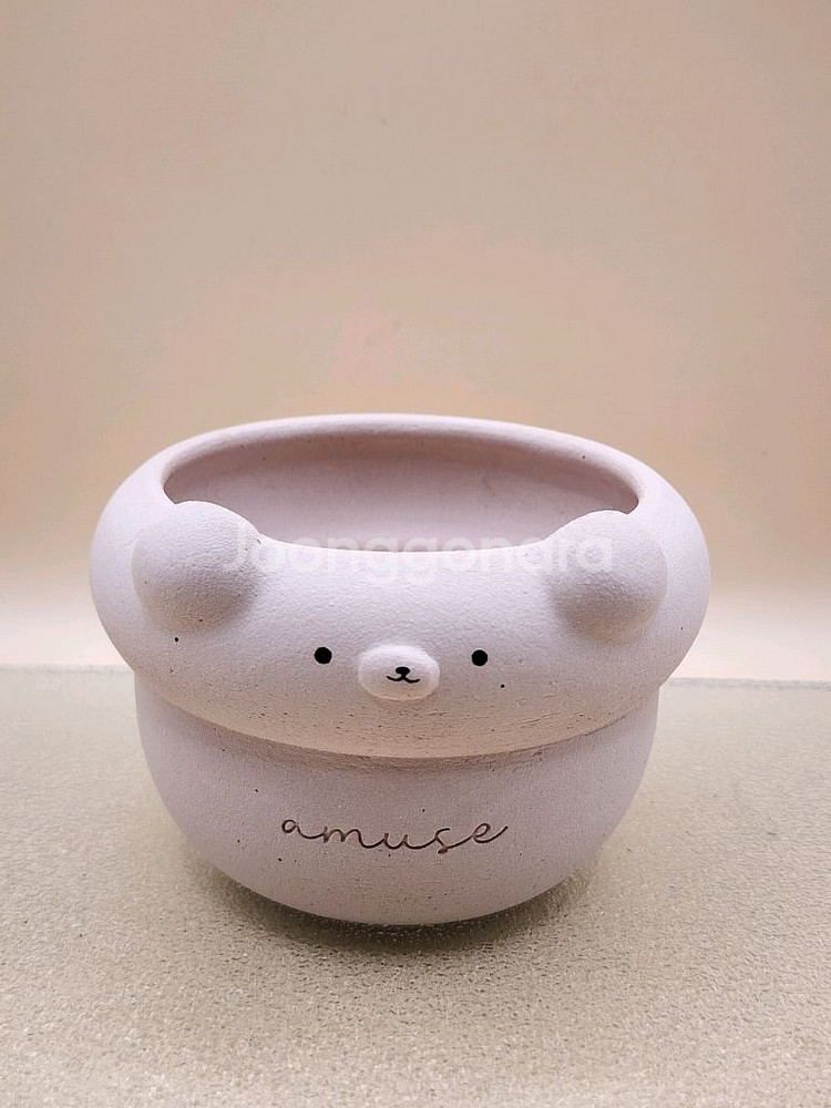 어뮤즈 핑크 곰돌이 토분--0