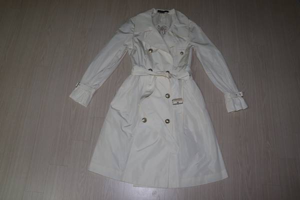 (55)닥스/아이보리 트랜치코트--2