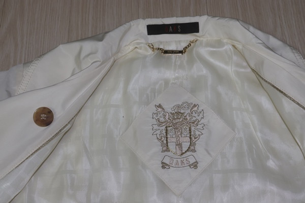 (55)닥스/아이보리 트랜치코트--7