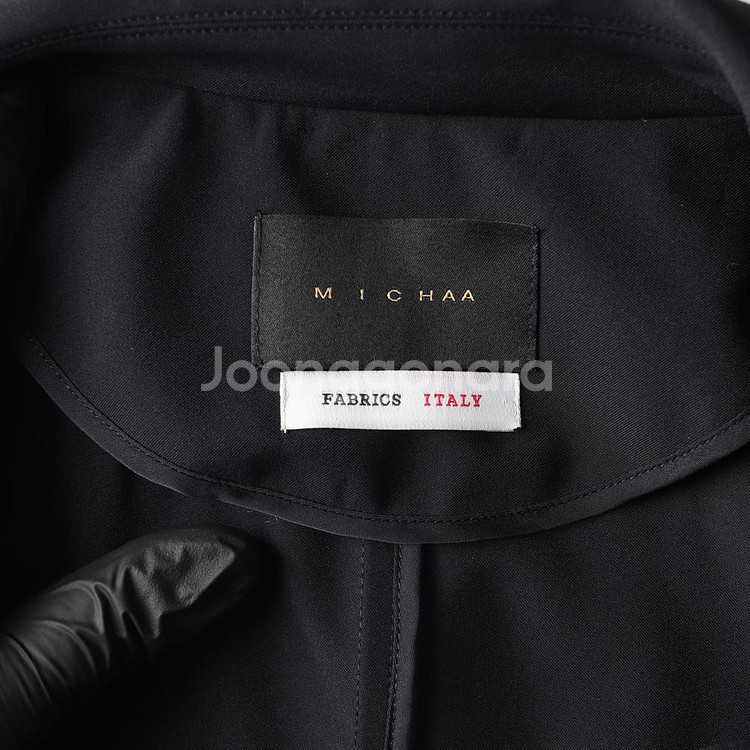 [S]미샤 24FW 블랙 숏 트렌치 자켓 더블브레스티드--5