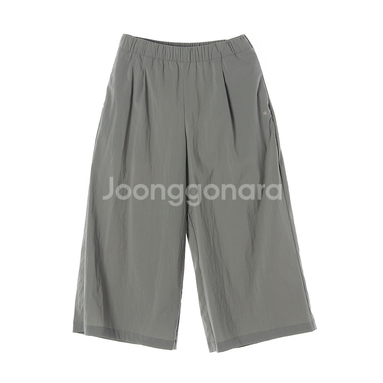 [M]스노우피크 카키 와이드 밴딩 나일론 팬츠--0