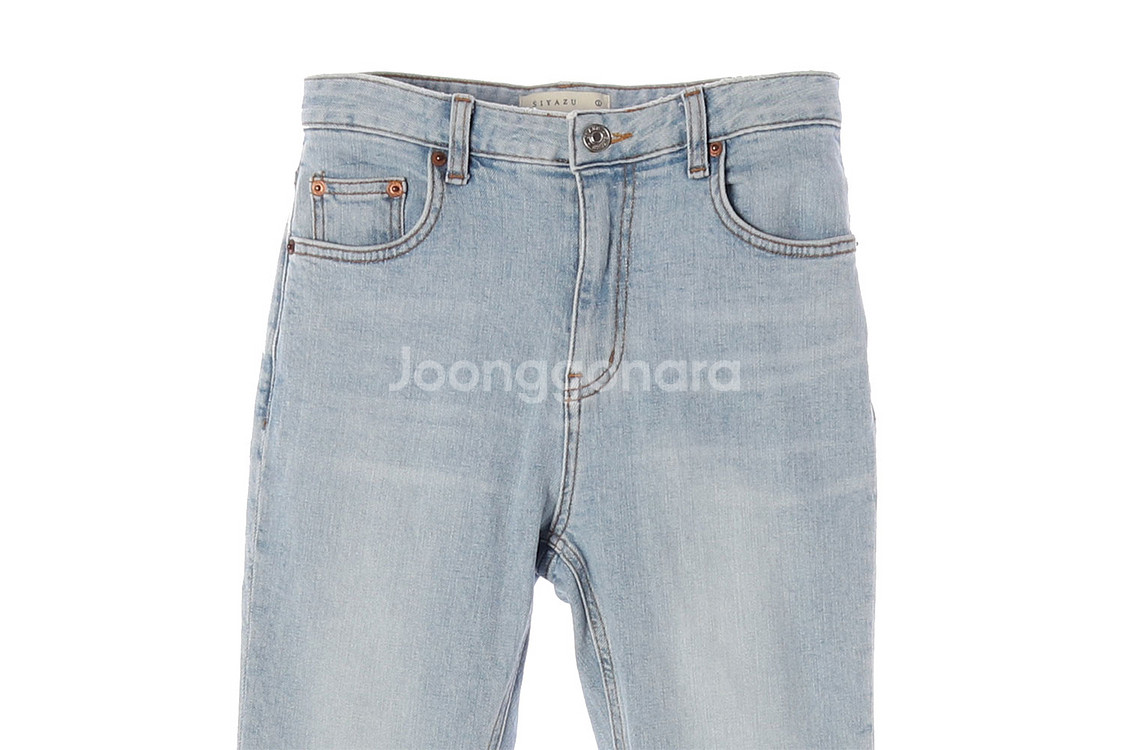 [S]시야쥬 연청 세미 부츠컷 데님 진 청바지--1