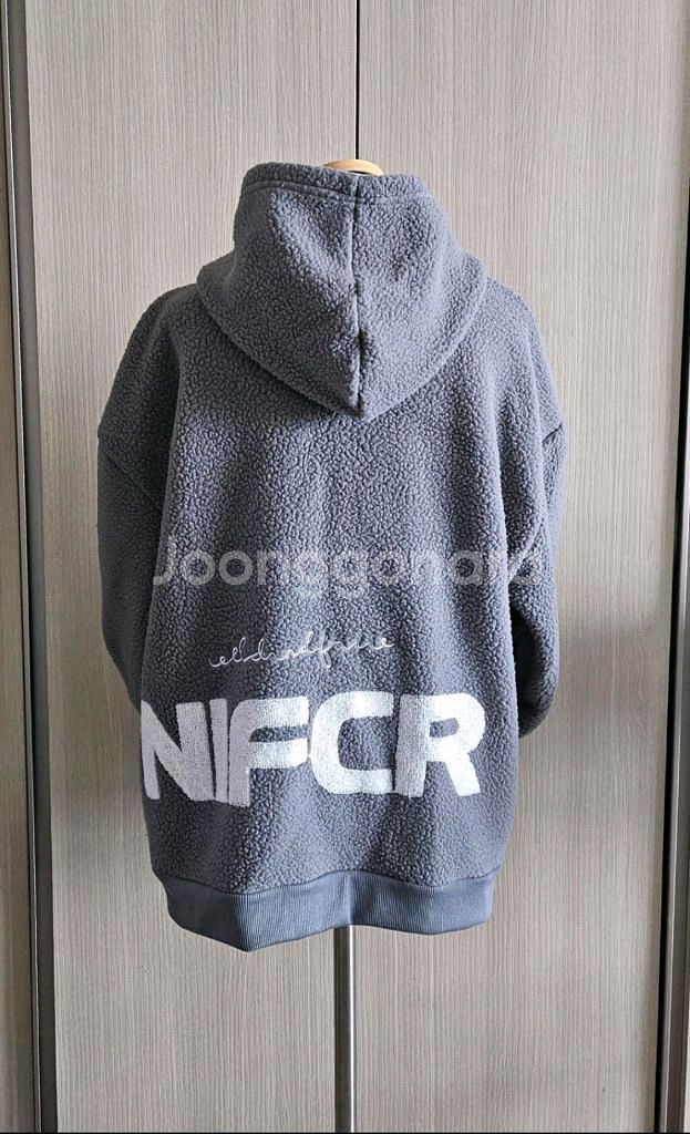 오버핏 양털 뽀글이 후드 집업 XL 66~77--7