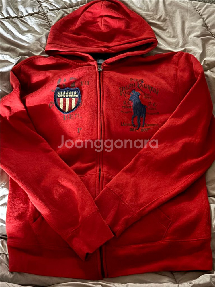 폴로 빅포니 빈티지 레드 후드집업--0