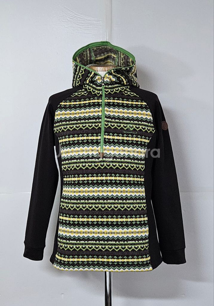 66)빈폴아웃도어 집업 후드 페어아일 프린트 티셔츠--0