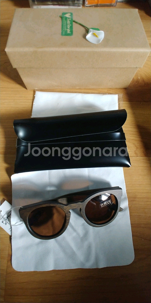 수제 나무안경테 선글라스 미사용--1