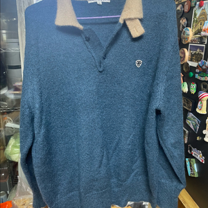 헤리티지플로스 모헤어 폴로 니트 L