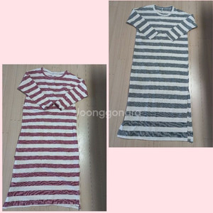 여성 봄가을 롱원피스 2종류.국산.단가라.스트라이프