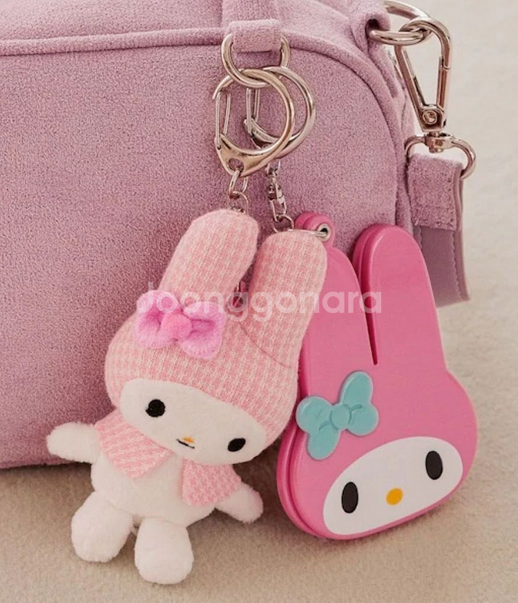 미퍼센트 마이멜로디 거울 키링 핑크마멜--2