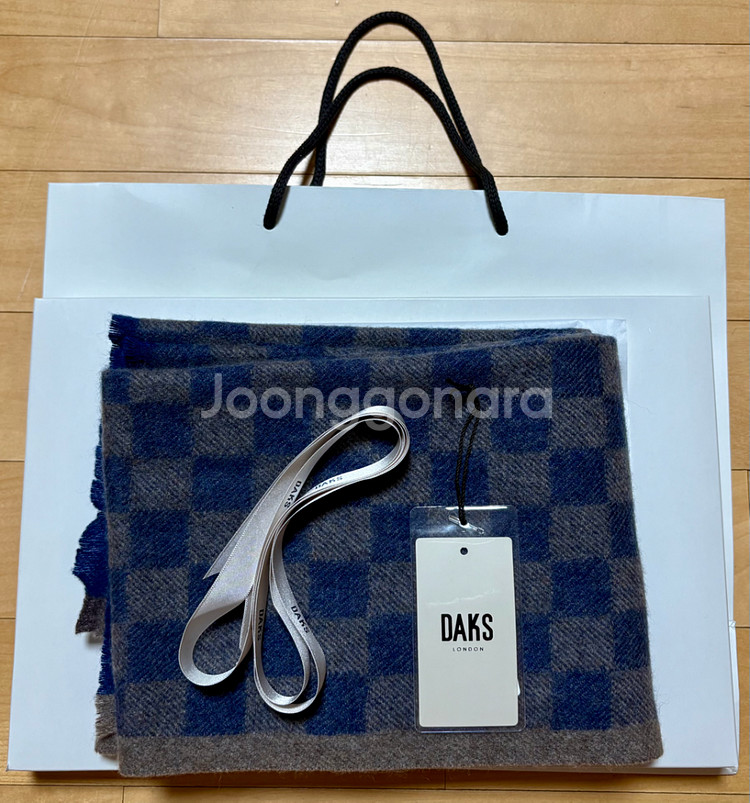 닥스 캐시미어 체크 모직 머플러 스카프--0