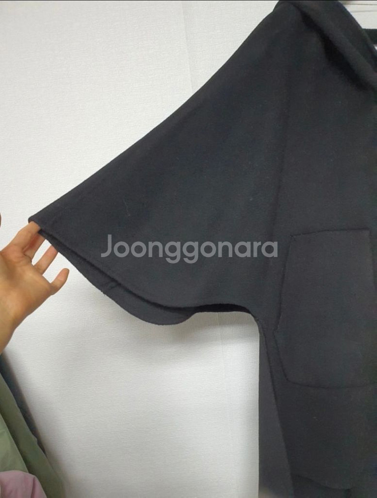 폴앤조 후드 케이프 코트--1