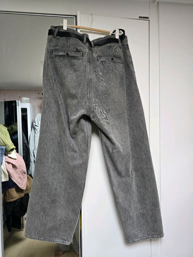 모이프 블리치드 와이드 데님 3사이즈--1