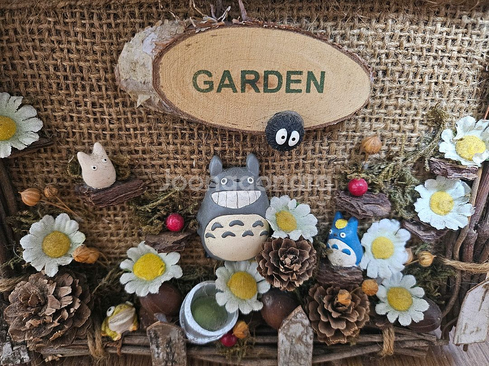 지브리 고전 가든 벽걸이 리스 액자--3