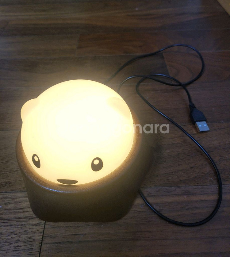(가격내림) 빼꼼 터치터치 두더지 무드등 USB충전식--0