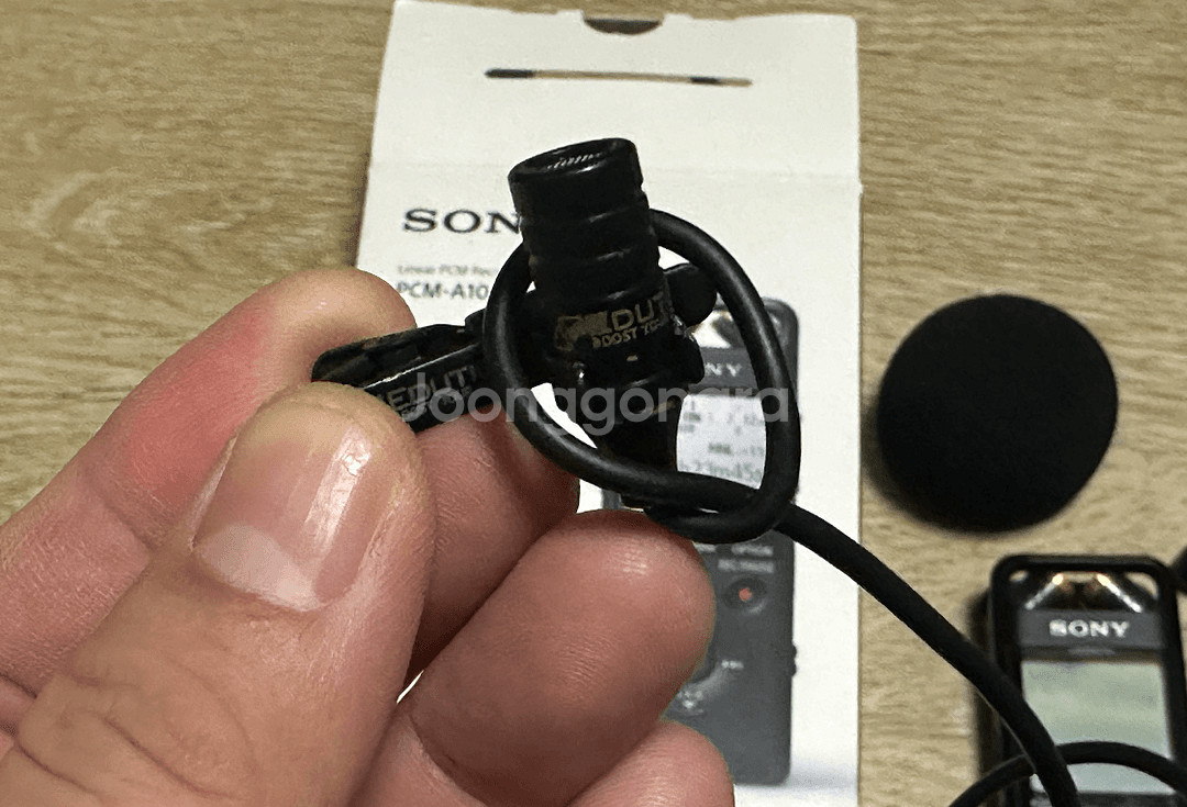 pcm-a10 녹음기 + 유선 마이크--2