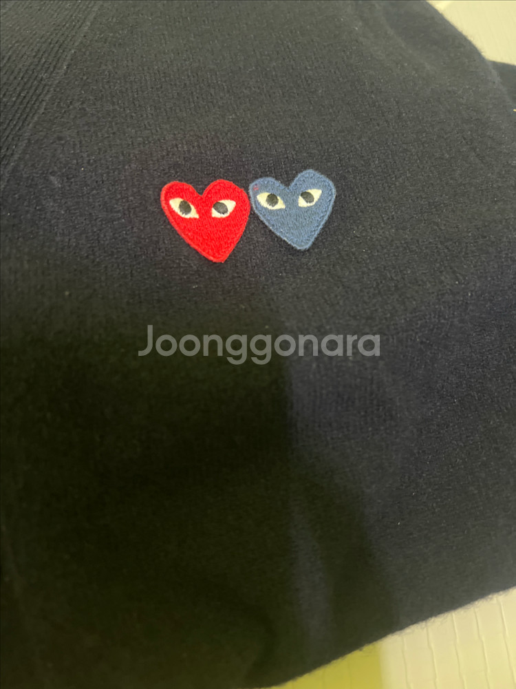 꼼데가르송 더블와펜 네이비 가디건m--1
