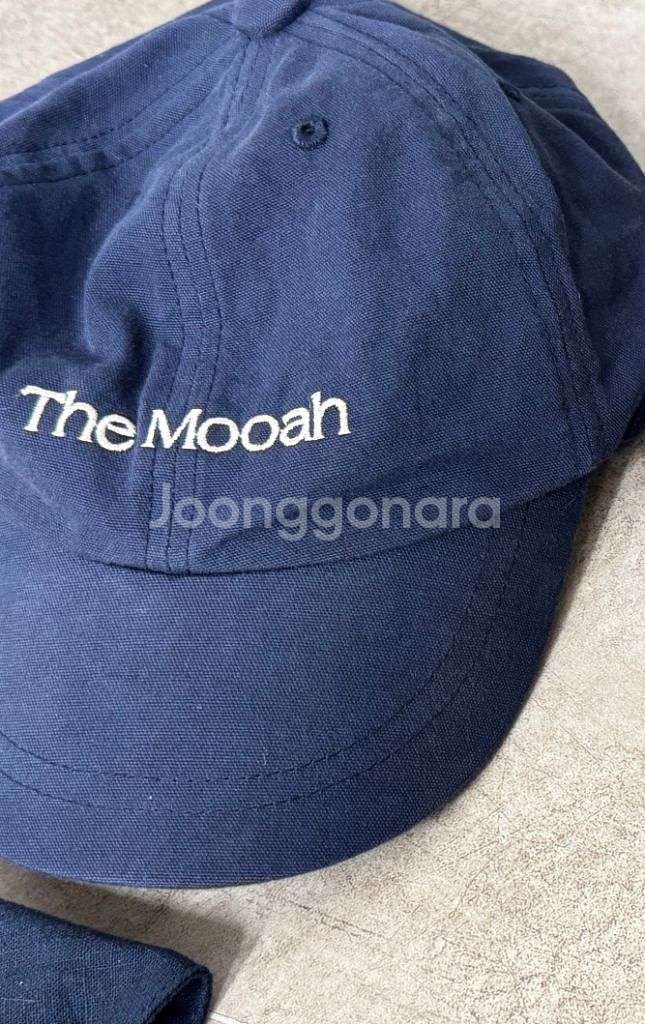 더무아 워싱 로고 볼캡 네이비--1