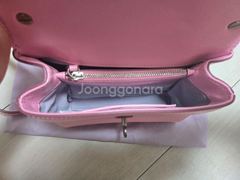 분크 바게트 미니 가방 (핑크)--4