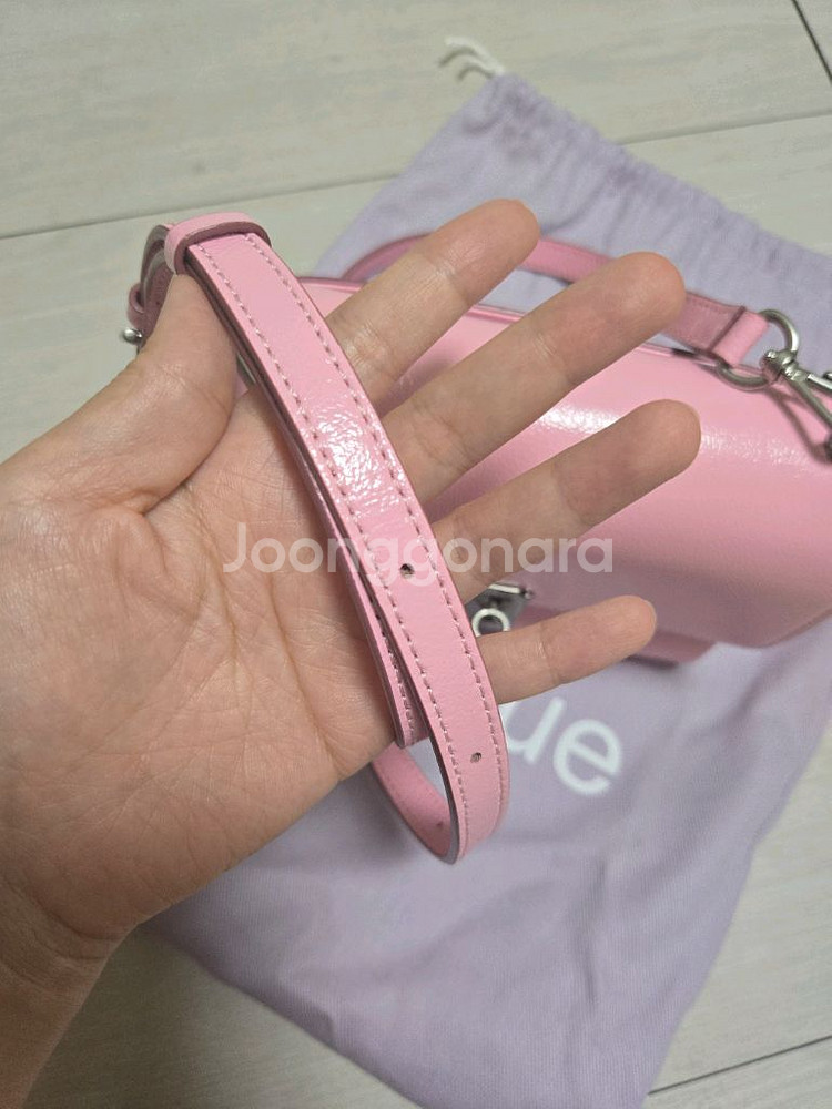 분크 바게트 미니 가방 (핑크)--6