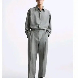 34) 자라 스튜디오 니콜슨 핀턱 와이드 그레이 슬랙스