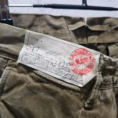 31) 인코텍스 빈티지 워싱 치노팬츠 면바지 카키--4