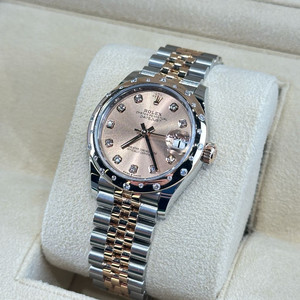 롤렉스 레이디 데이트저스트 핑크 텐포인트 돔 베젤 다이