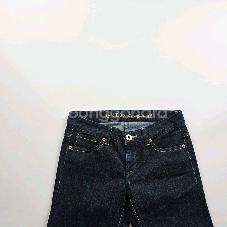 게스 청바지 약스판 진청 데님 사이즈25 R2643--3