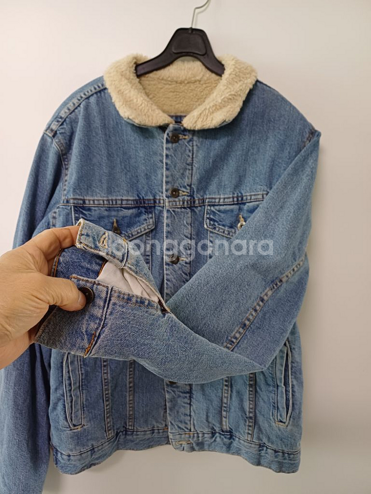 남성 자라 양털 데님자켓 (새상품급.100)--3