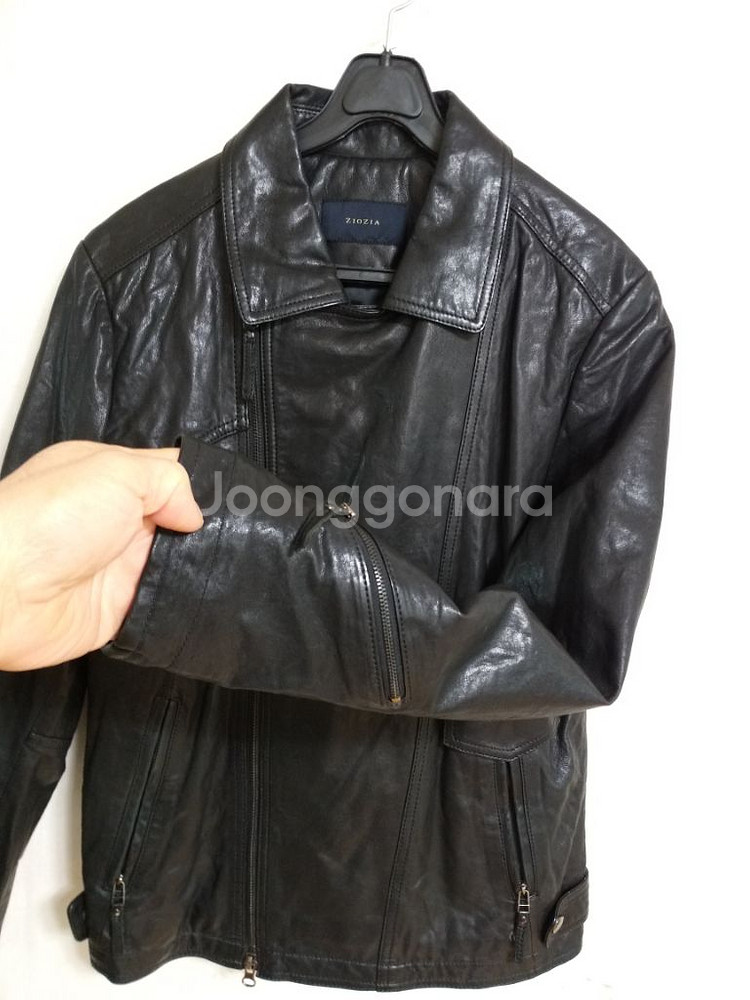 지오지아 블랙 라이더자켓 (여100.남95)--3
