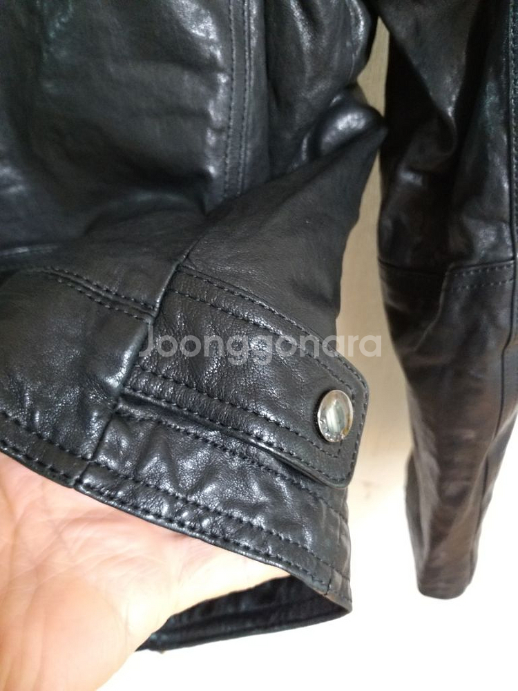 지오지아 블랙 라이더자켓 (여100.남95)--7