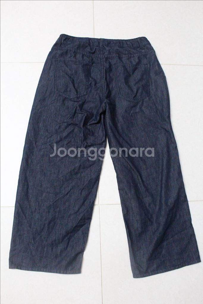피팅남 남성 생지 와이드 데님 팬츠 L사이즈--1