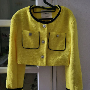 노랑 트위드자켓