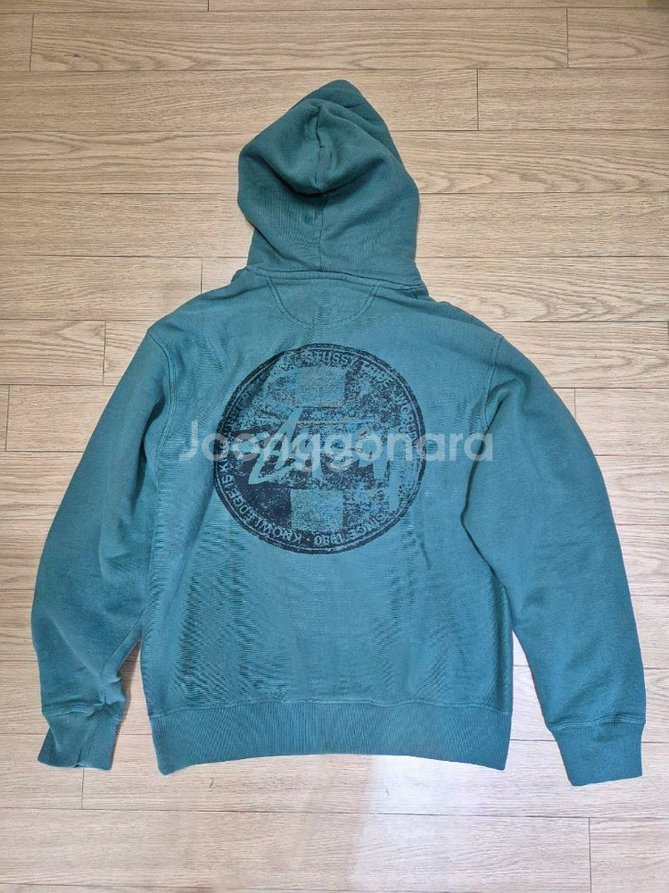 (M) 스투시 닷 스탬프 피그먼트 다이드 후드 새제품--3