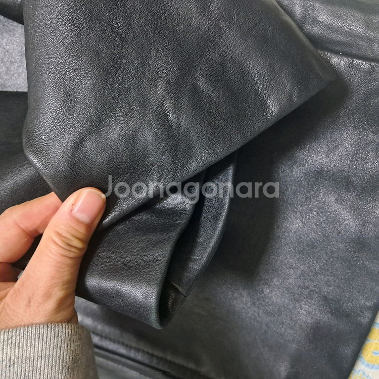 OShe 양가죽 자켓 남성 리얼가죽 자켓 블랙 L--3