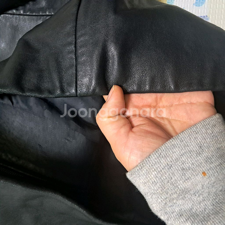 OShe 양가죽 자켓 남성 리얼가죽 자켓 블랙 L--4