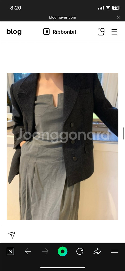 리본빛 모네 멜러 자켓--0