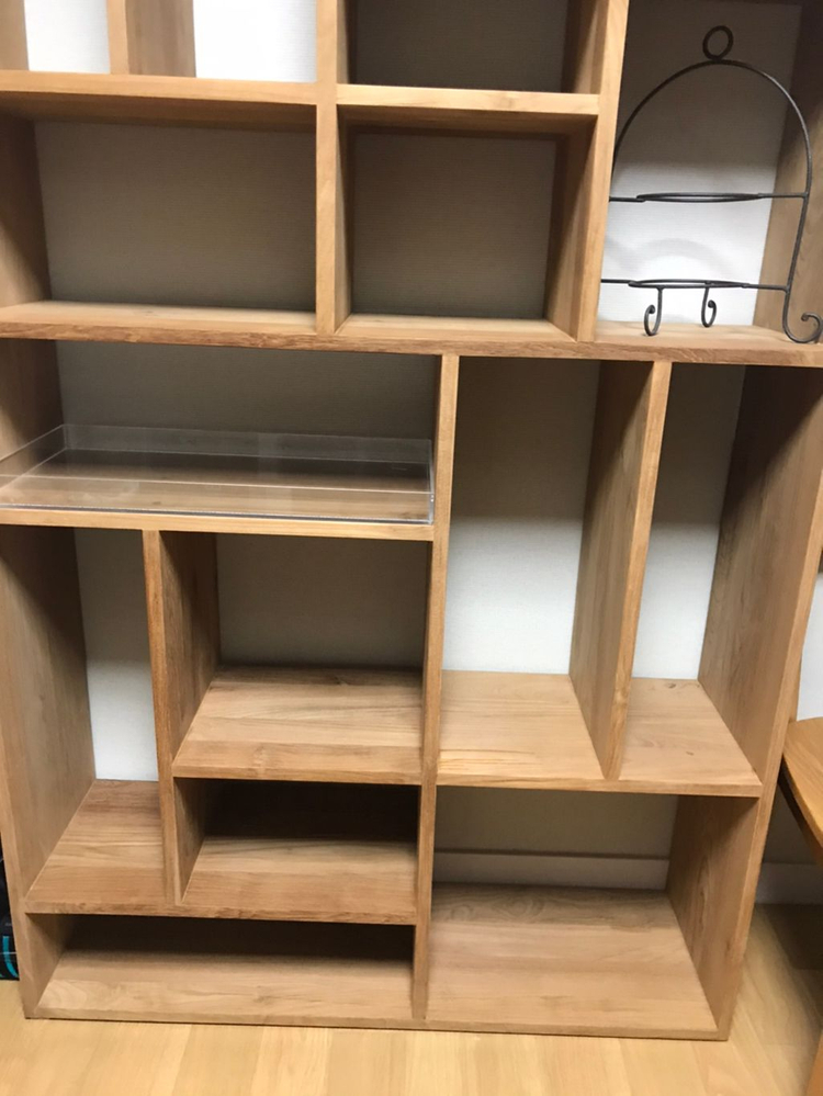 세덱 에스니크래프트 티크 책장 새제품급--1