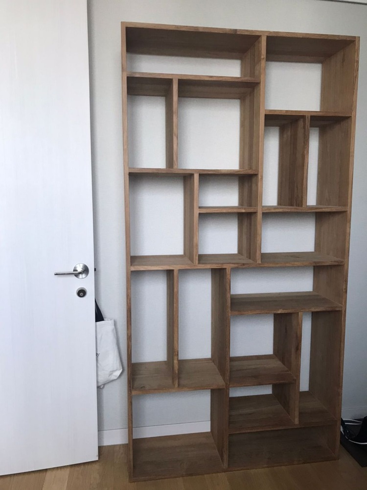 세덱 에스니크래프트 티크 책장 새제품급--6