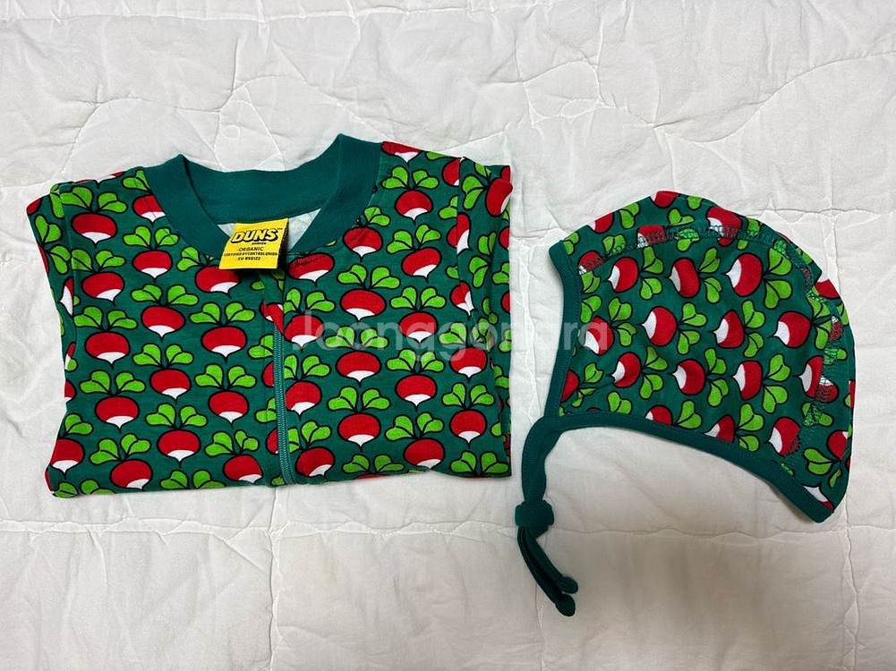 던스 에버글레이드 초록 순무 집업 80 + 보넷 47--0