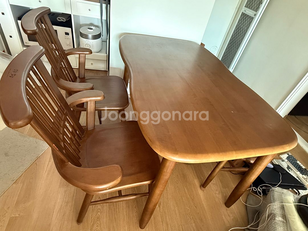 원목식탁,의자2,벤치 세트--1