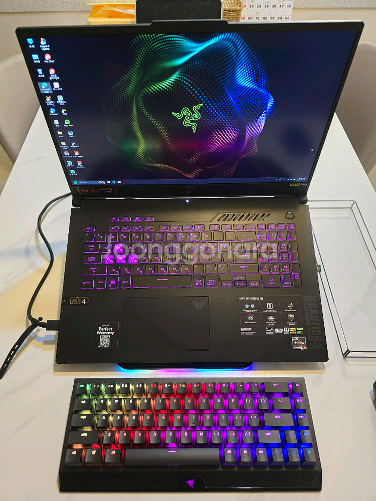 Asus tuf a17 게이밍노트북 + razer 세트--1