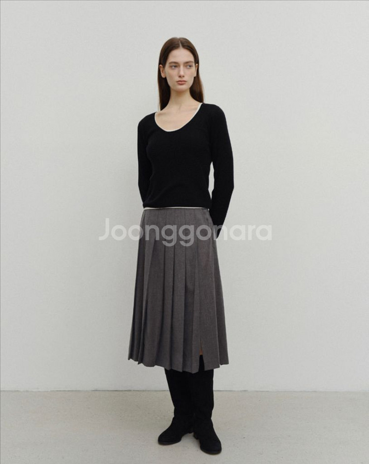 공드린 제니 플리츠 스커트 S--0