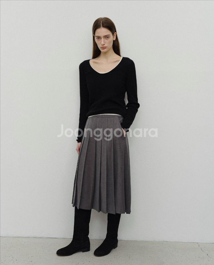 공드린 제니 플리츠 스커트 S--2