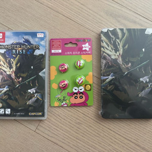 몬스터헌터 라이즈 /미개봉 스틸북+ 짱구 조이콘스틱커버