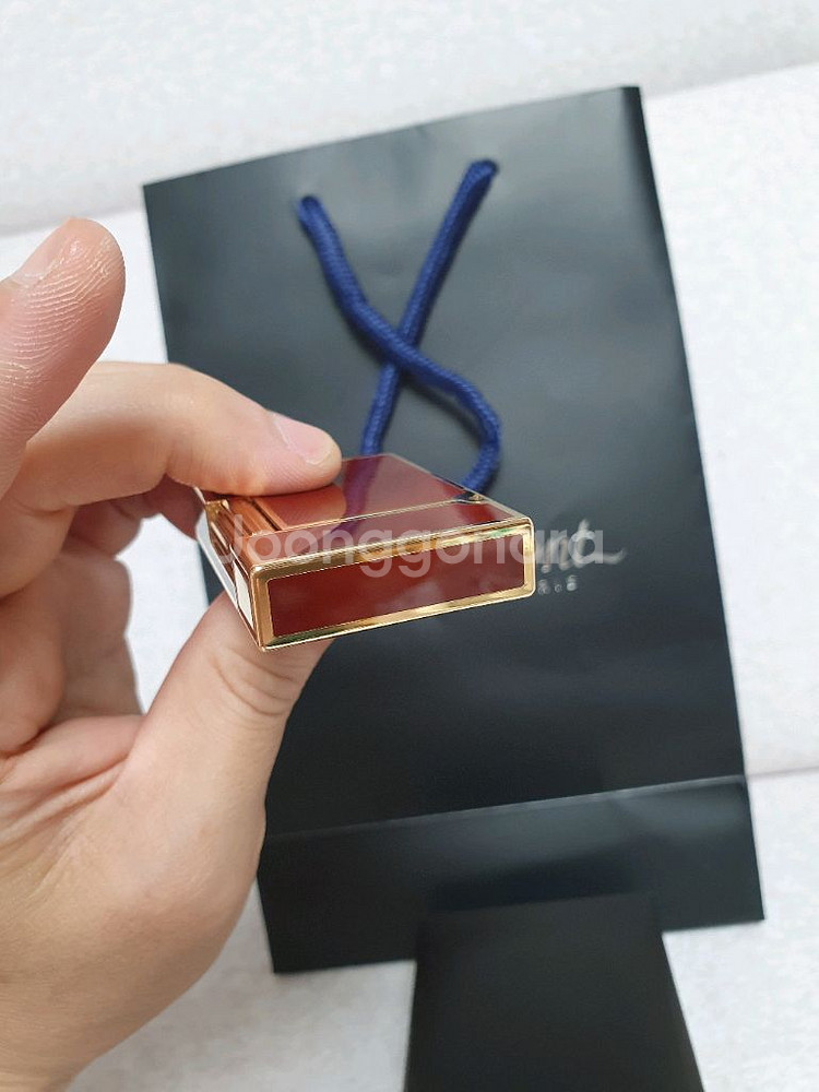 새상품 듀퐁라이터 라인2 ca15576 마룬래커 금장--5