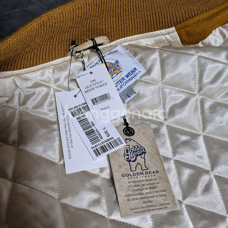 골든베어(GOLDEN BEAR) 바시티 자켓 L 새상품--2