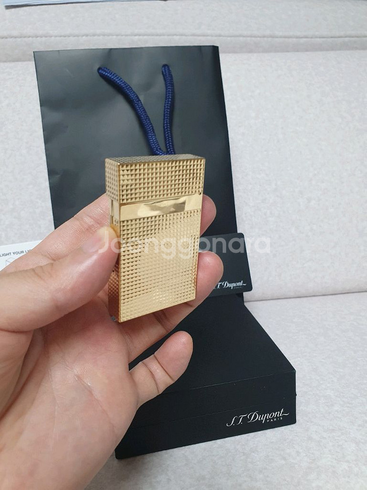 풀세트 듀퐁라이터 라인2 신형 ca16284 옐로우골드--3