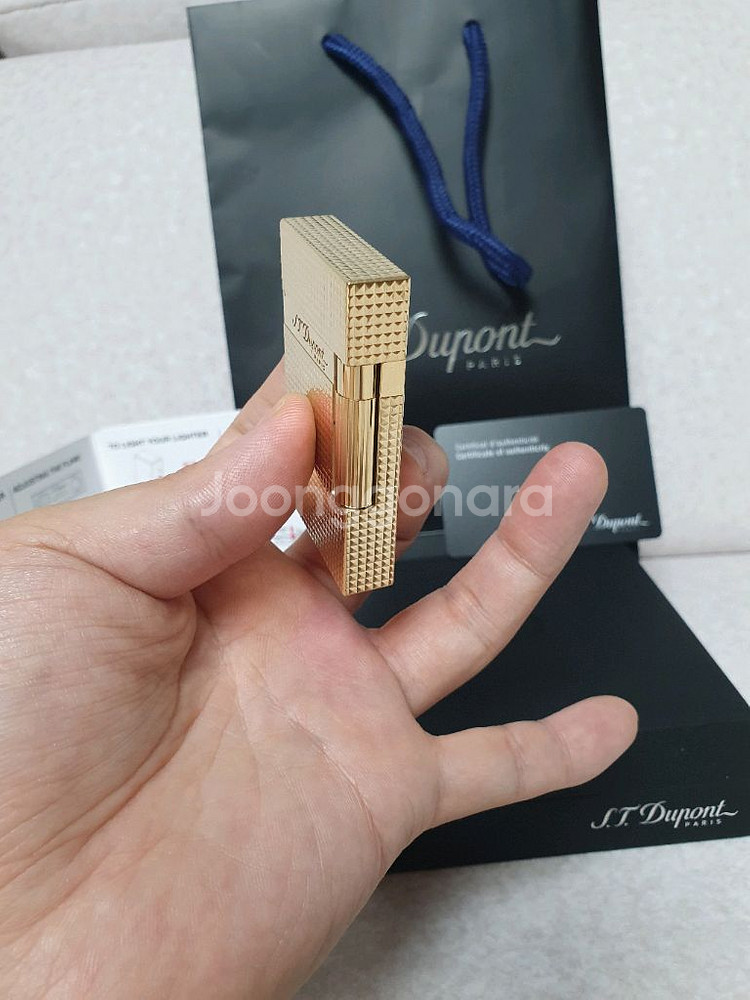 풀세트 듀퐁라이터 라인2 신형 ca16284 옐로우골드--4