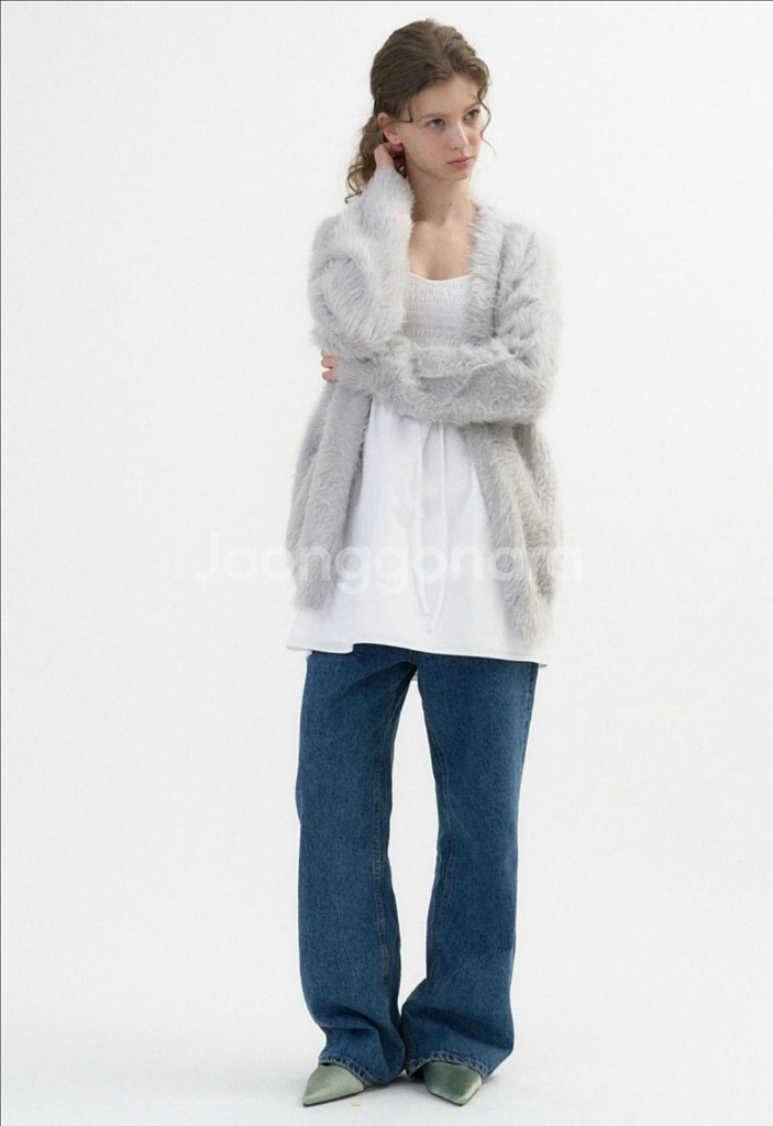 헤더먼트 테디 가디건 그레이--2